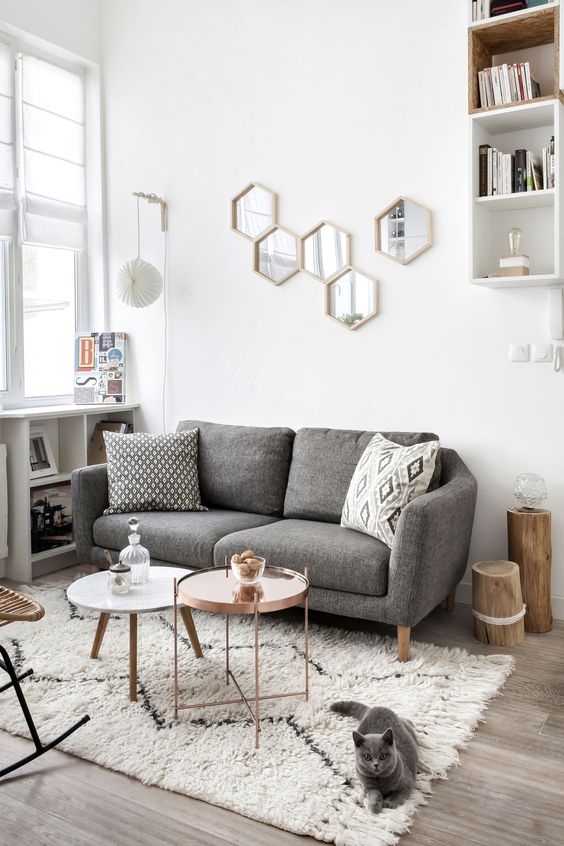 Aménagement d’un petit salon par Wellsat, décoratrice d’intérieur à Lyon